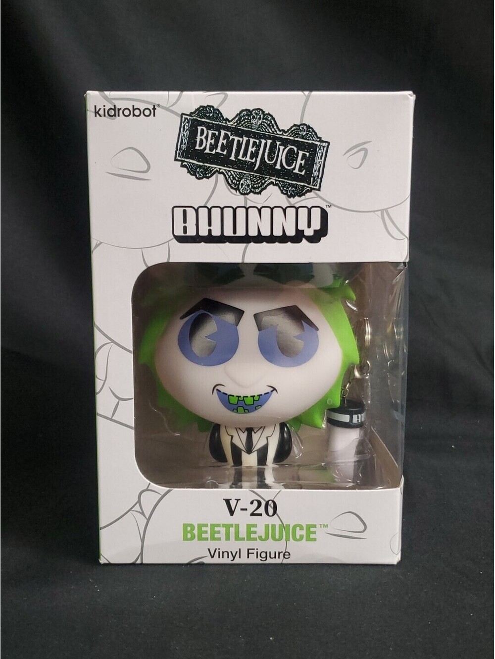 Kidrobot V-20 BEETLEJUICE Bhunny 4" Vinyl Figure W/ Bhunny Paw NEW
